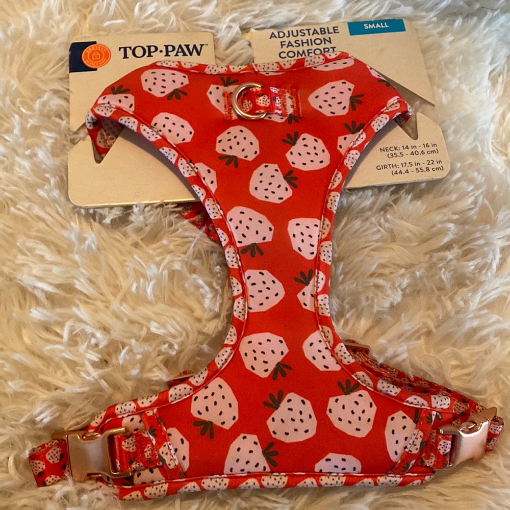 NWT Top Paw Dog Red and Pink Dog Harness size Small